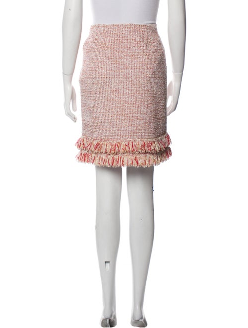 St. John Tweed Pattern Knee-Length Skirt