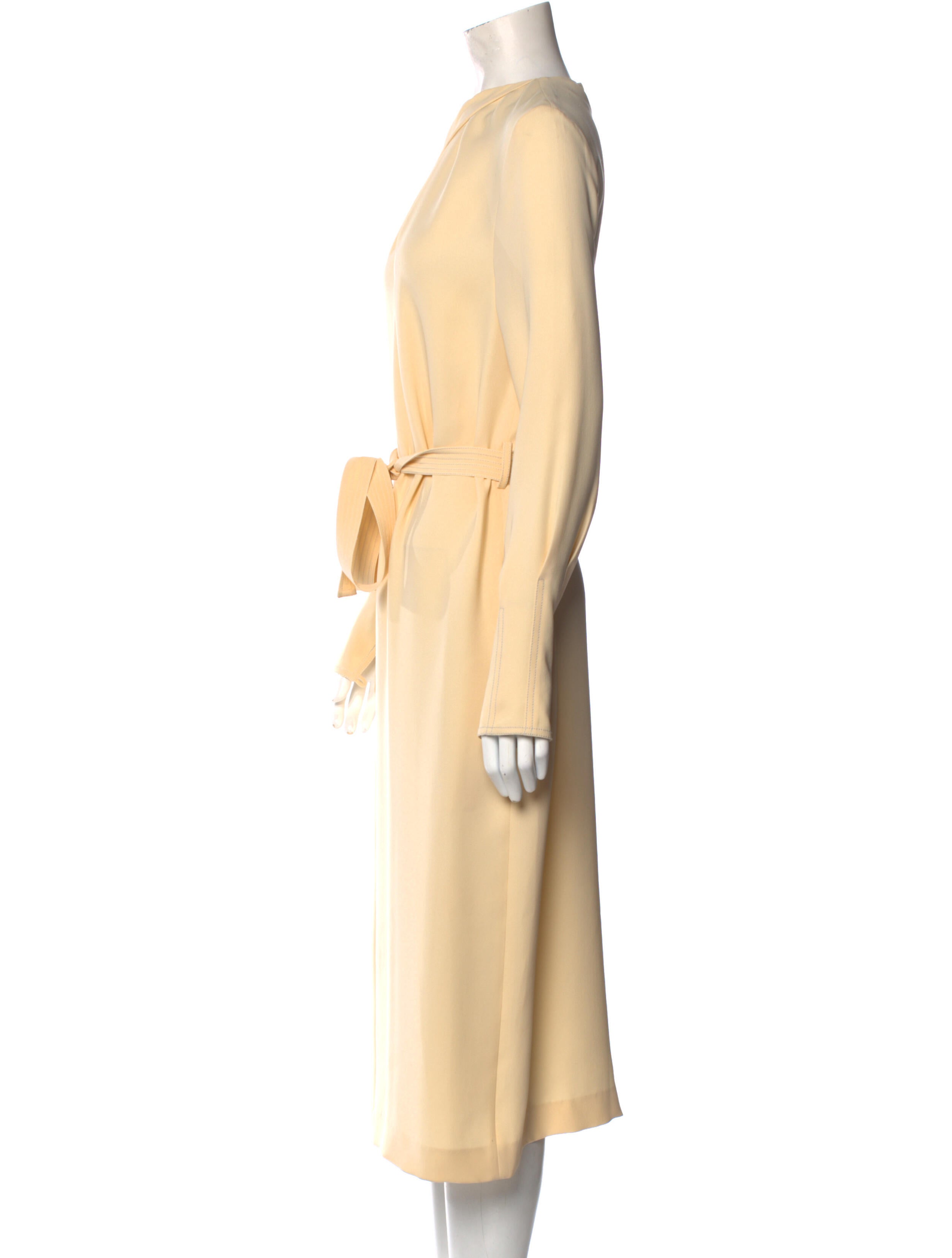 St. John V-Neck Midi Length Dress