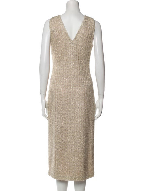 St. John V-Neck Midi Length Dress