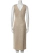 St. John V-Neck Midi Length Dress