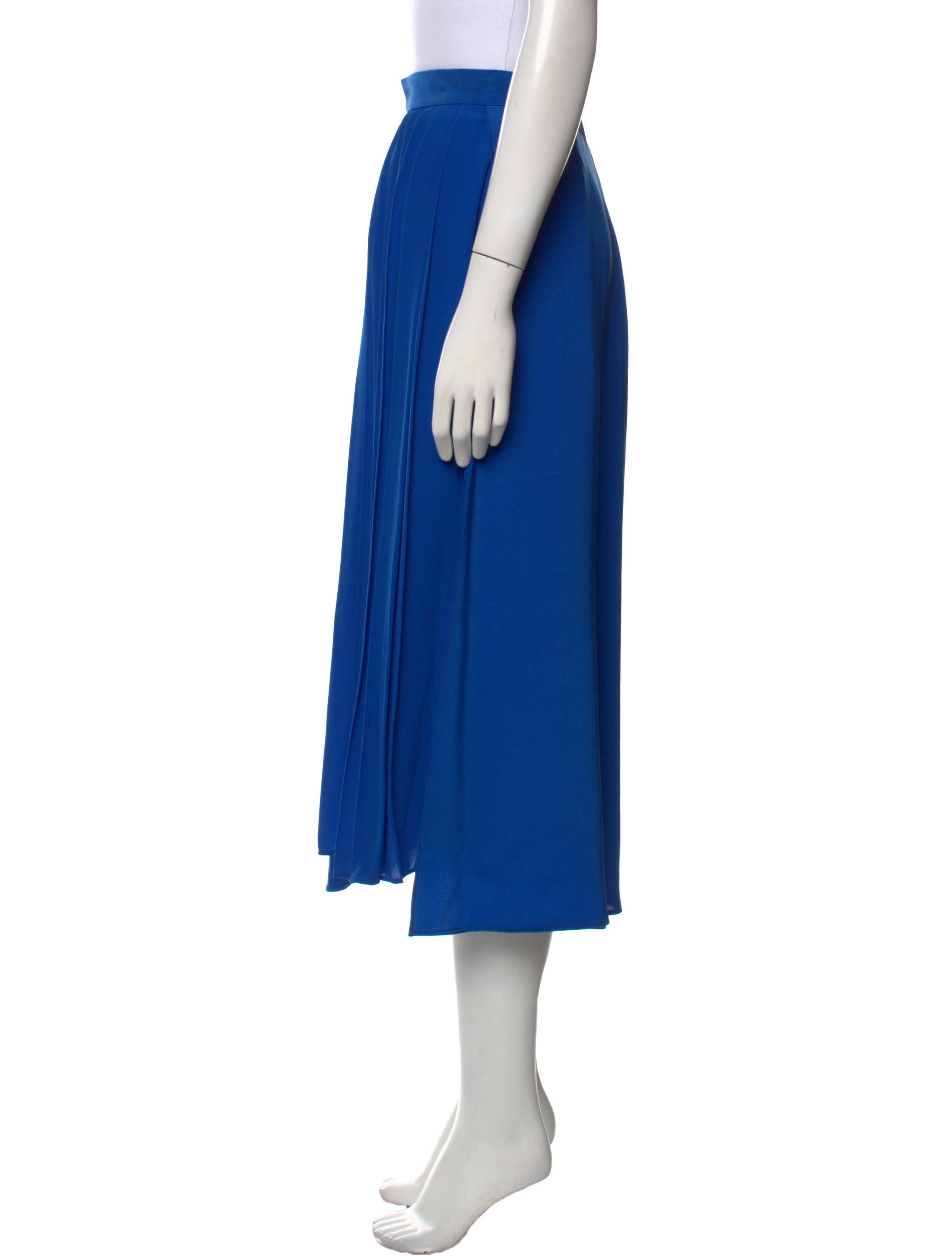 St. John Silk Midi Length Skirt