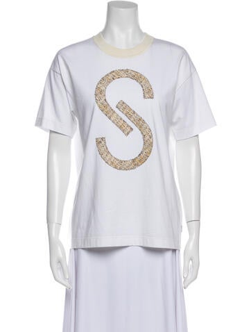 St. John Tops Graphic Print Crew Neck T-Shirt S