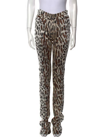 St. John Pants Animal Print Straight Leg US 2 | XS
