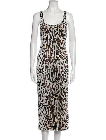 St. John Dresses Animal Print Long Dress US 2 | XS