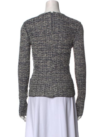 St. John Striped Scoop Neck Sweater