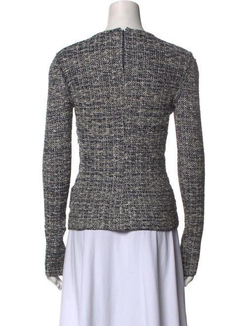 St. John Striped Scoop Neck Sweater