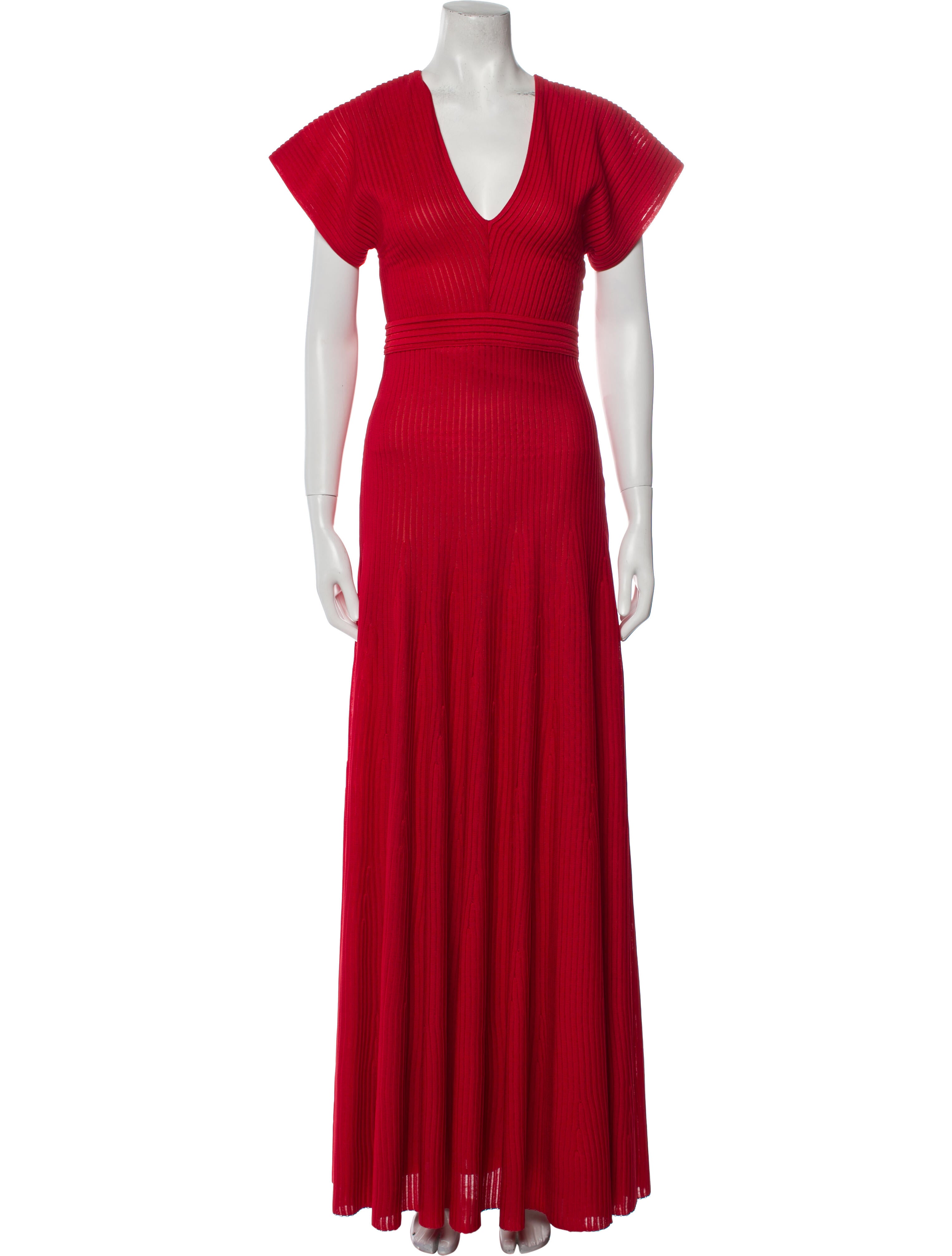 St. John V-Neck Long Dress