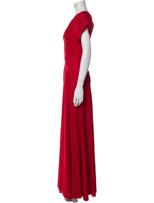 St. John V-Neck Long Dress
