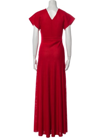 St. John V-Neck Long Dress