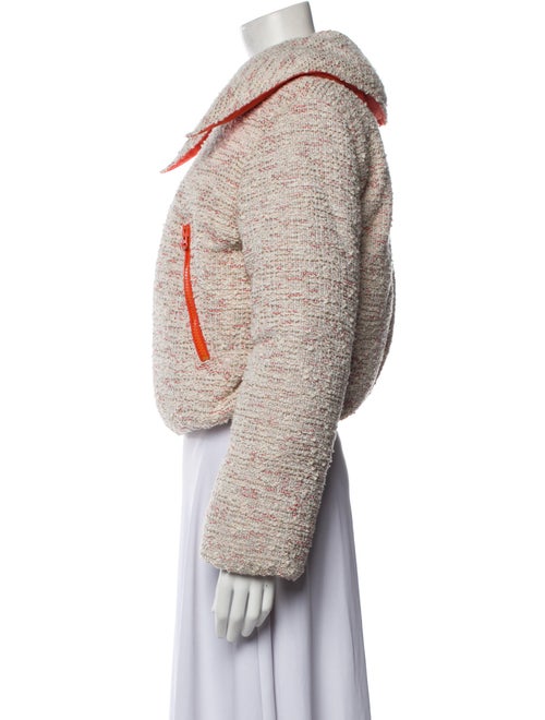 St. John Tweed Pattern Down Jacket