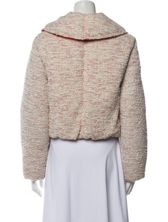 St. John Tweed Pattern Down Jacket