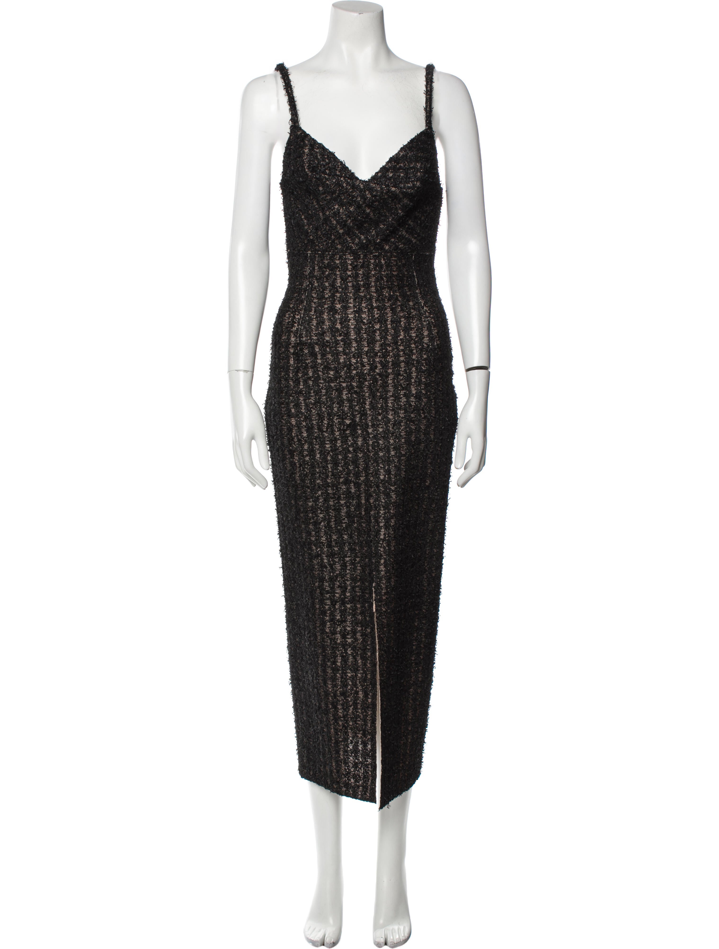 St. John V-Neck Long Dress