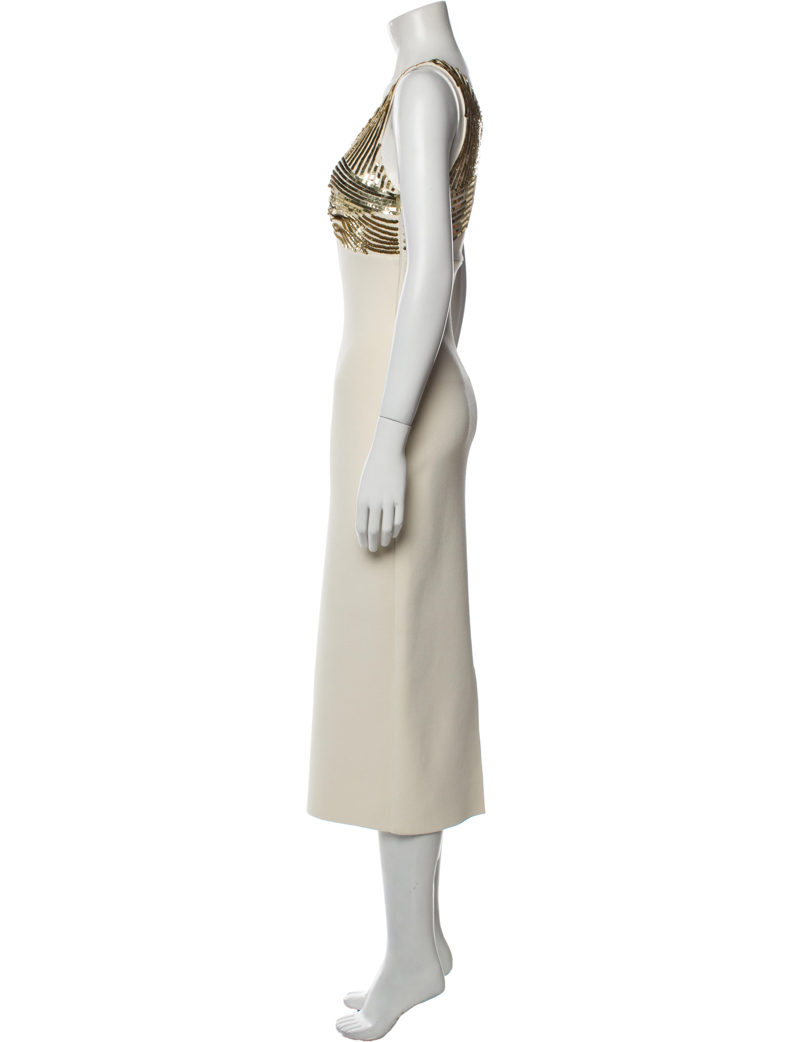 St. John V-Neck Long Dress