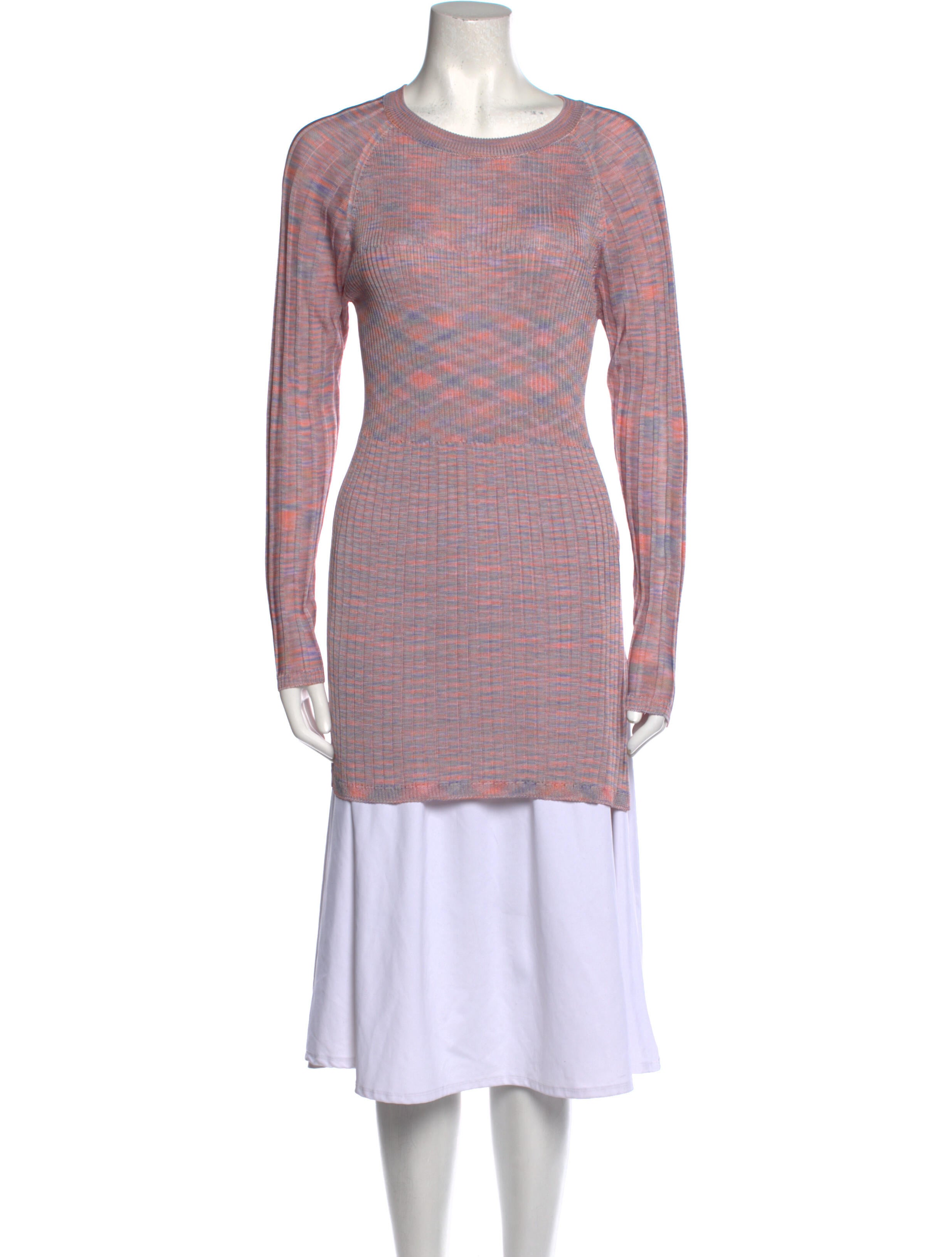 St. John Striped Scoop Neck Sweater