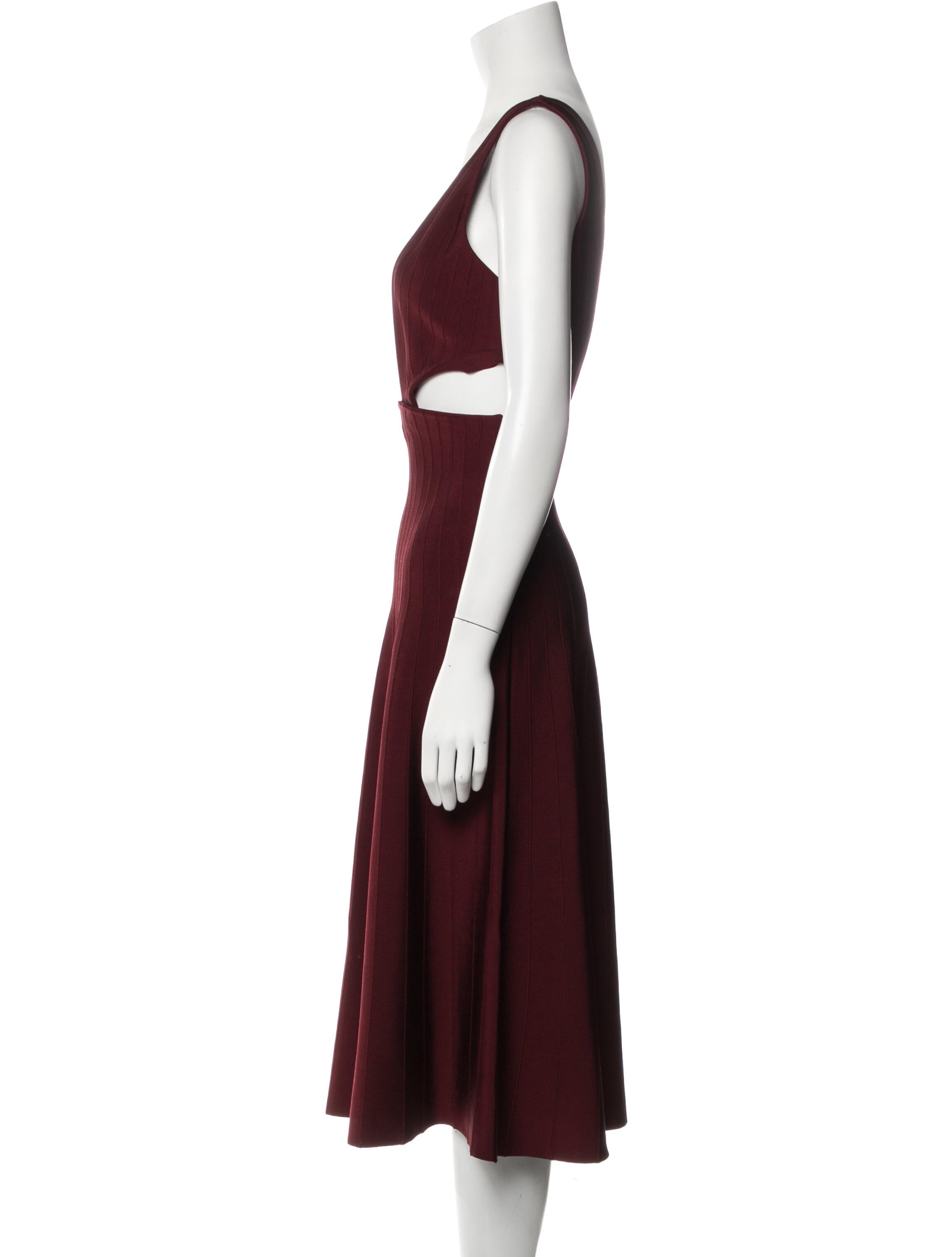 St. John Plunge Neckline Midi Length Dress