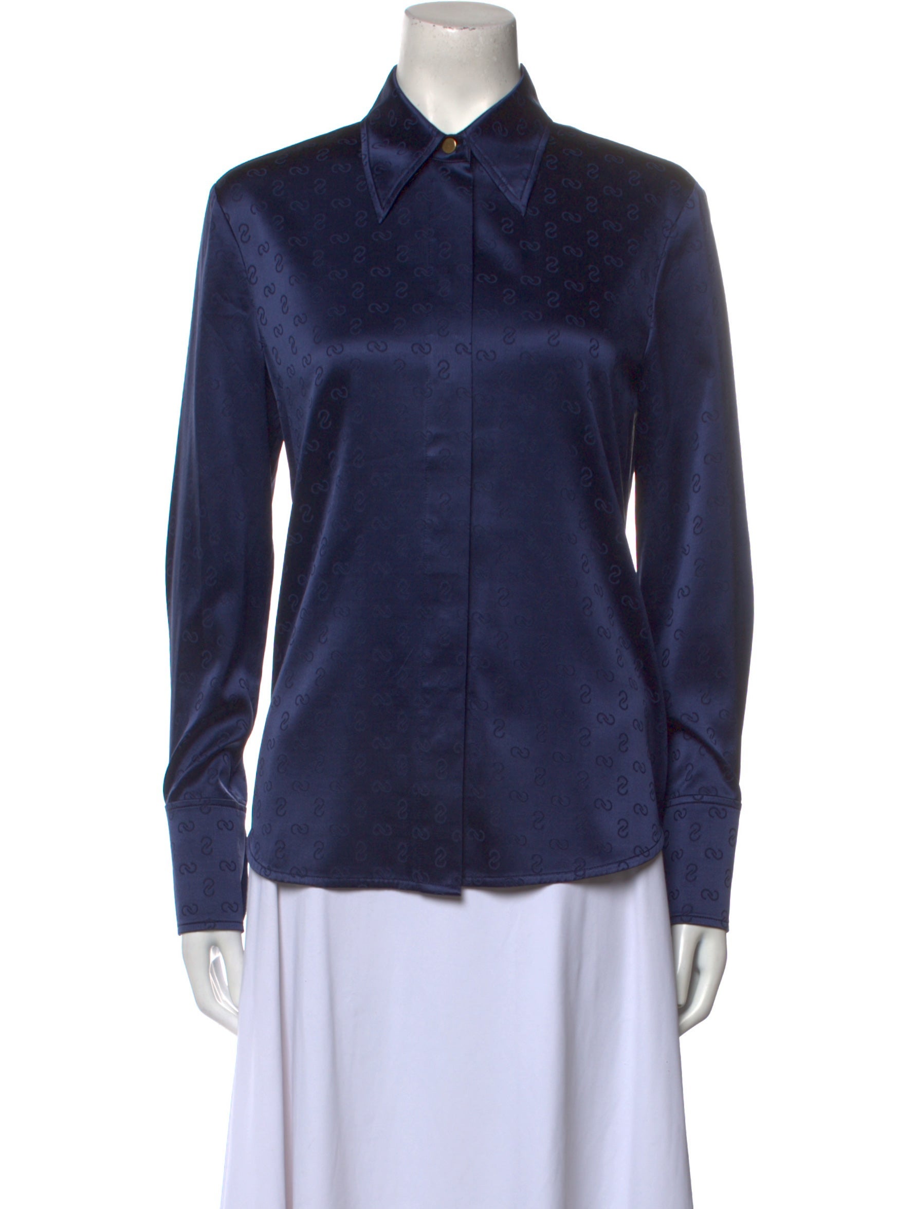 St. John Long Sleeve Button-Up Top