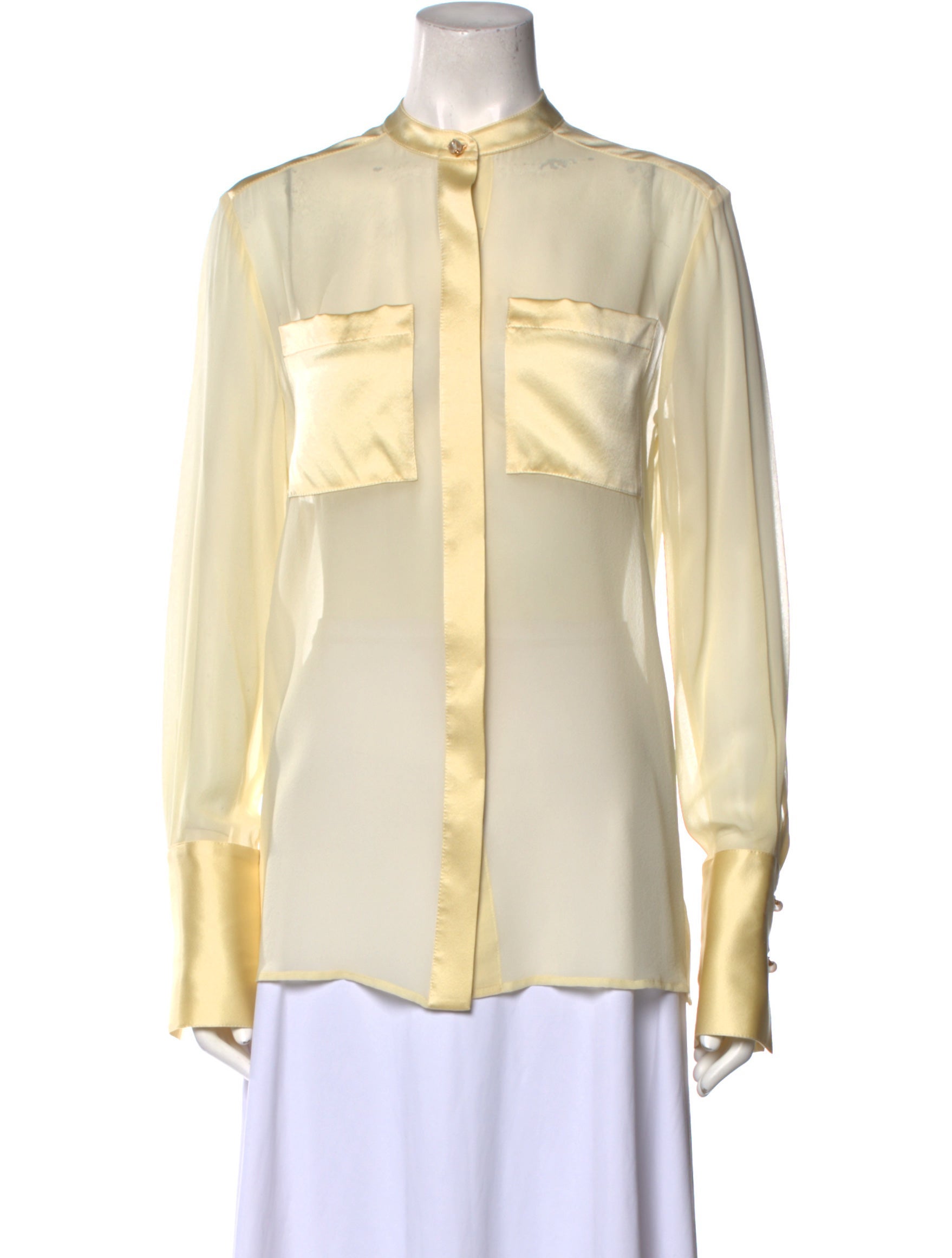 St. John Silk Mock Neck Blouse