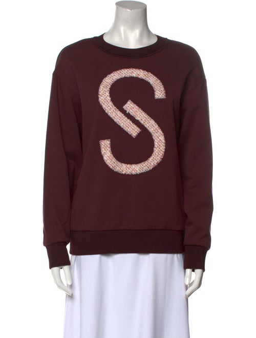 St. John Graphic Print Crew Neck Sweatshirt