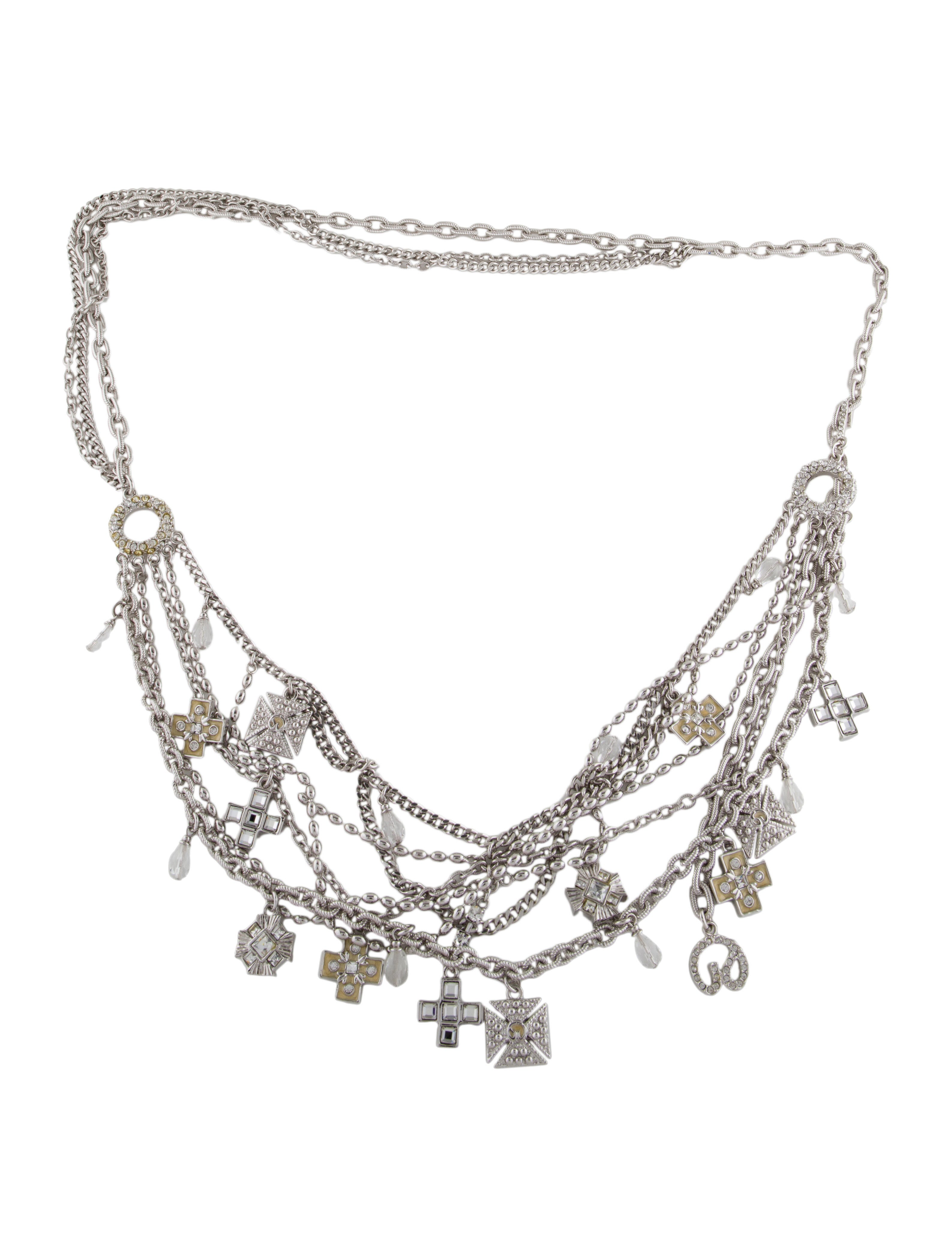 St. John Skinny Metal ChainLink Belt Silver Belts, Accessories