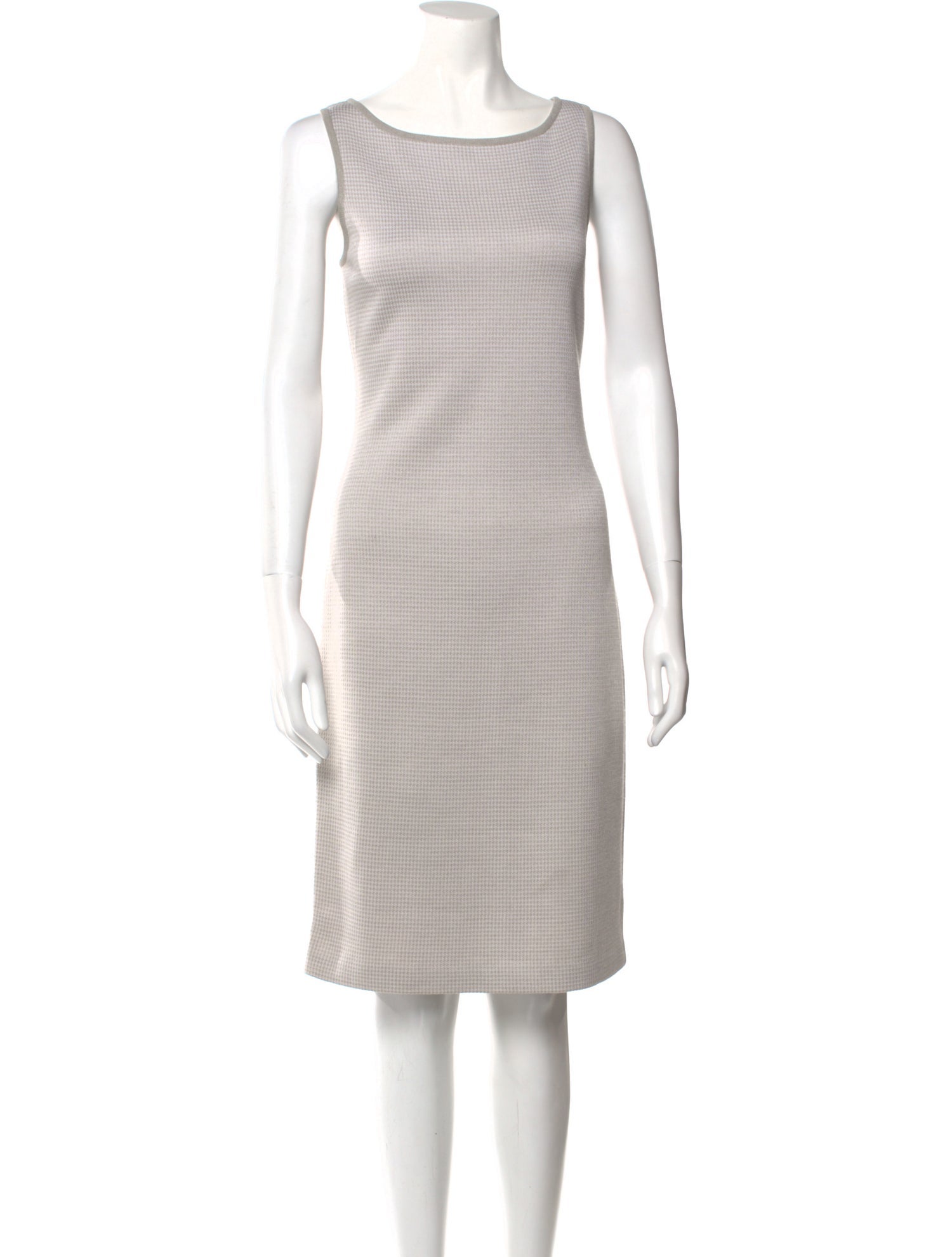 St. John Bateau Neckline Knee-Length Dress