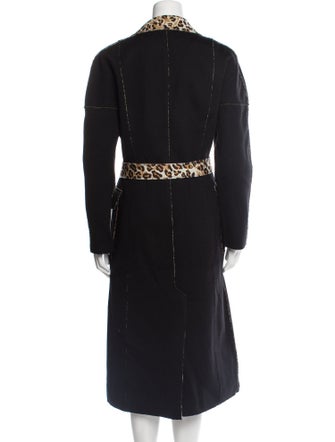 St. John Animal Print Trench Coat