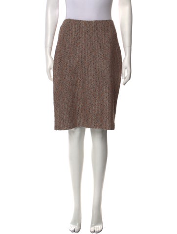 St. John Skirts Tweed Pattern Knee-Length Skirt US 4 | S