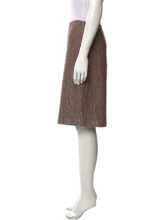 St. John Tweed Pattern Knee-Length Skirt