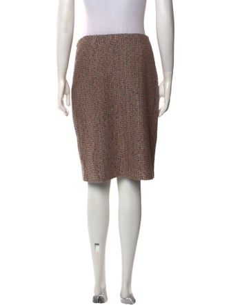 St. John Tweed Pattern Knee-Length Skirt