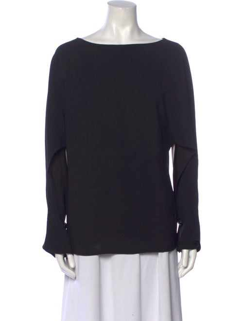 St. John Bateau Neckline Long Sleeve Top