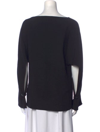 St. John Bateau Neckline Long Sleeve Top
