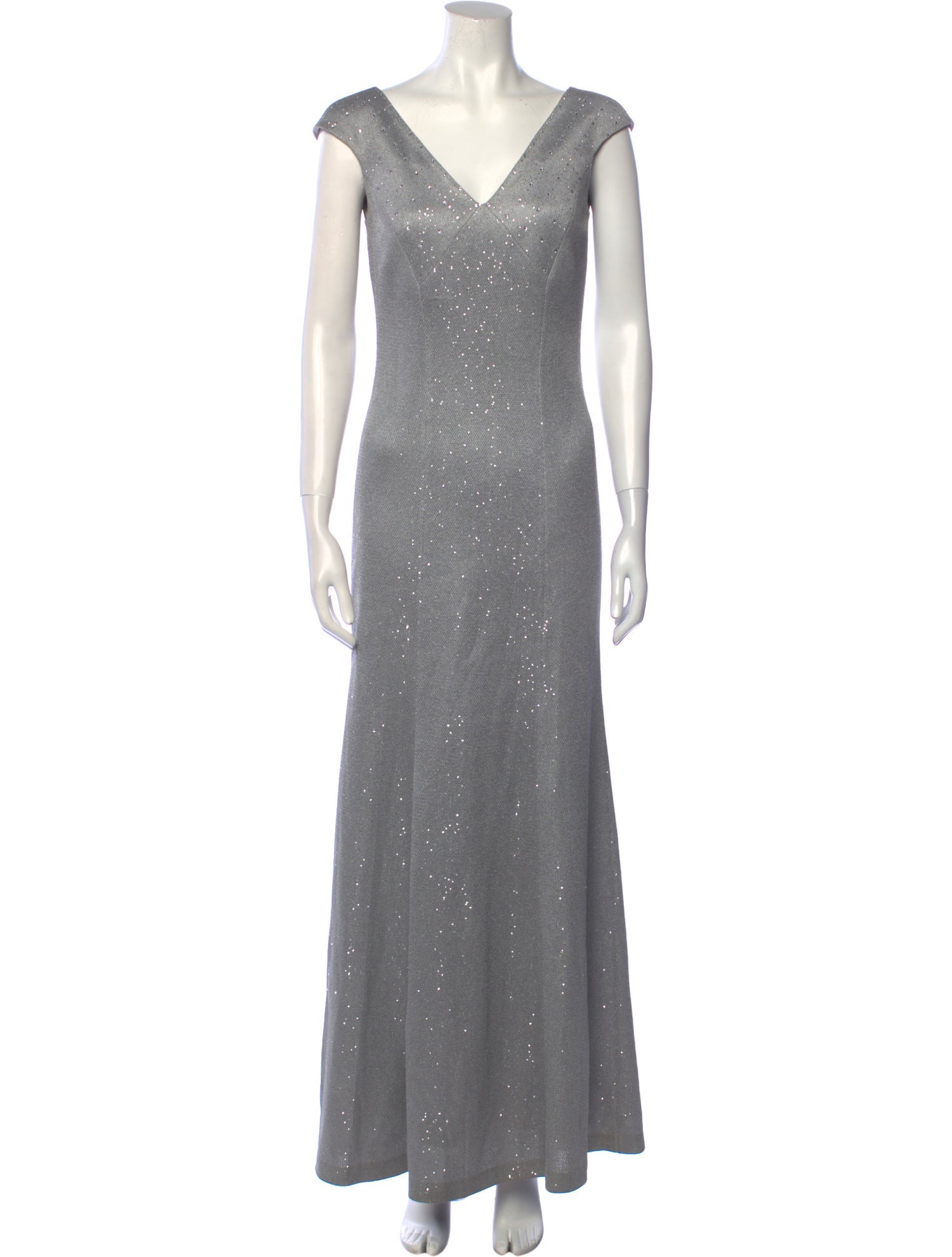 St. John V-Neck Long Dress