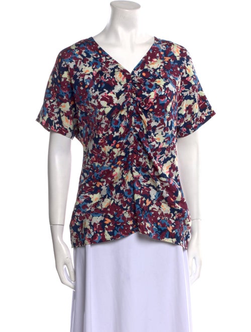 St. John Silk Printed Blouse