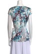 St. John Silk Printed T-Shirt