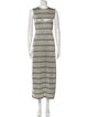 St. John Striped Long Dress