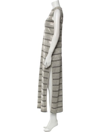 St. John Striped Long Dress