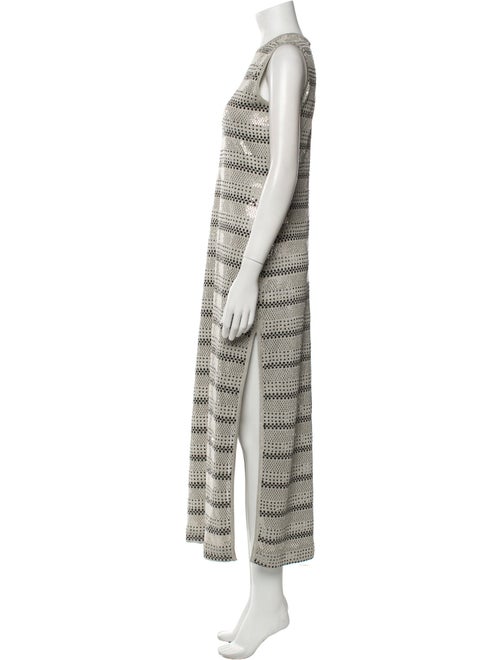 St. John Striped Long Dress