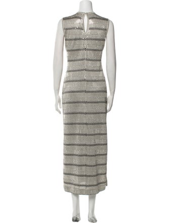 St. John Striped Long Dress