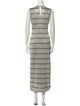 St. John Striped Long Dress