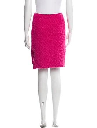 St. John Raw-Edge Trim Knee-Length Skirt