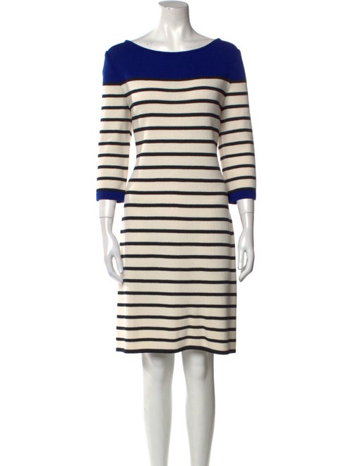 St. John Striped Bateau Neckline Sweater