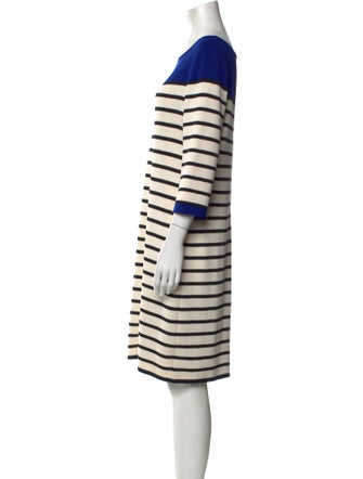 St. John Striped Bateau Neckline Sweater