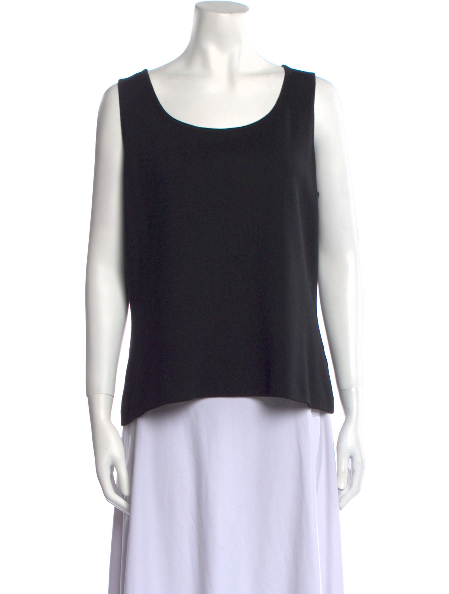 St. John Scoop Neck Sleeveless Top