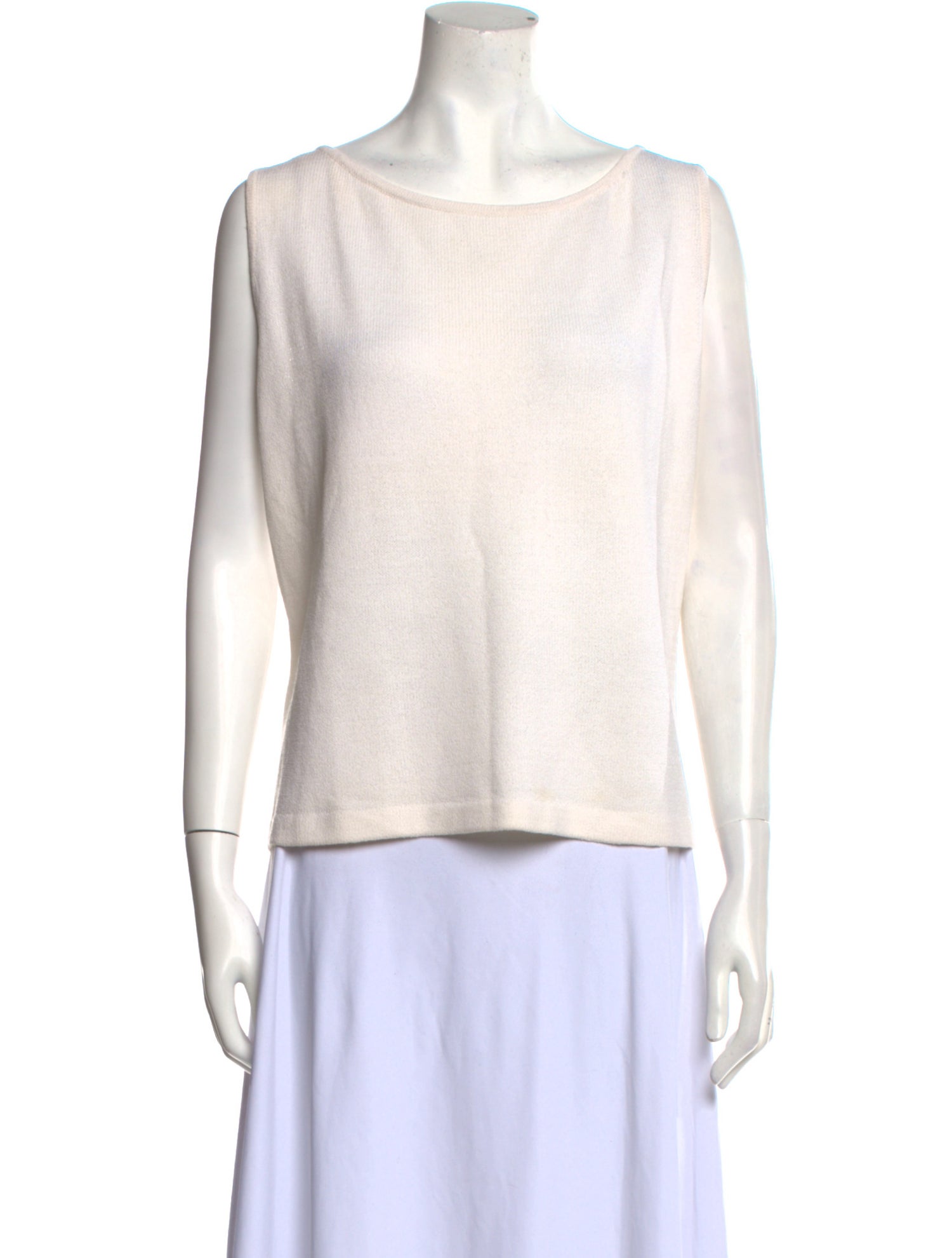 St. John Scoop Neck Sleeveless Top