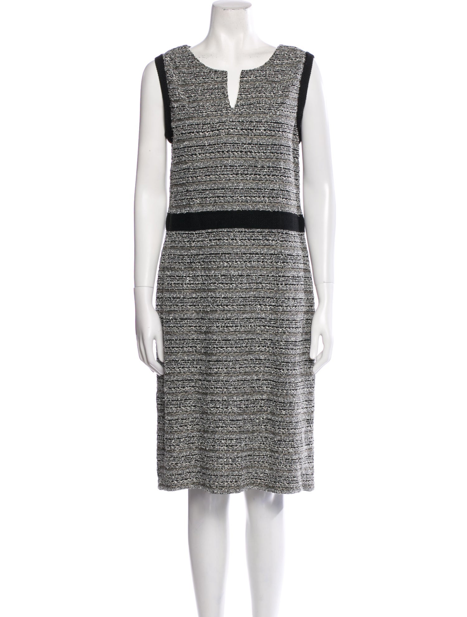 St. John Striped Knee-Length Dress