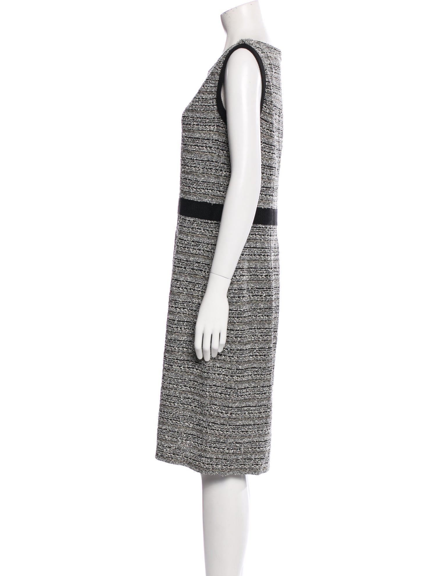 St. John Striped Knee-Length Dress