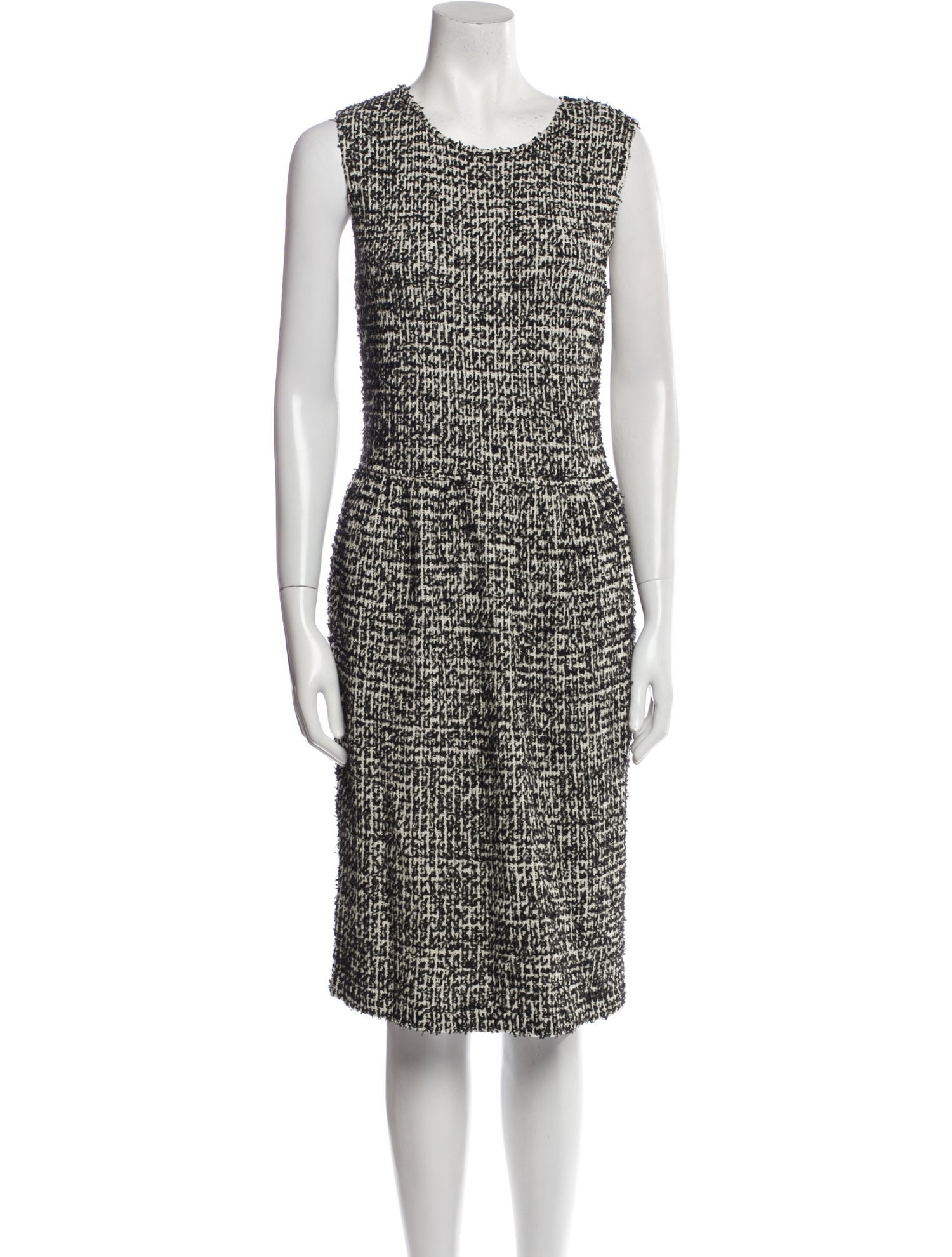 St. John Bateau Neckline Midi Length Dress