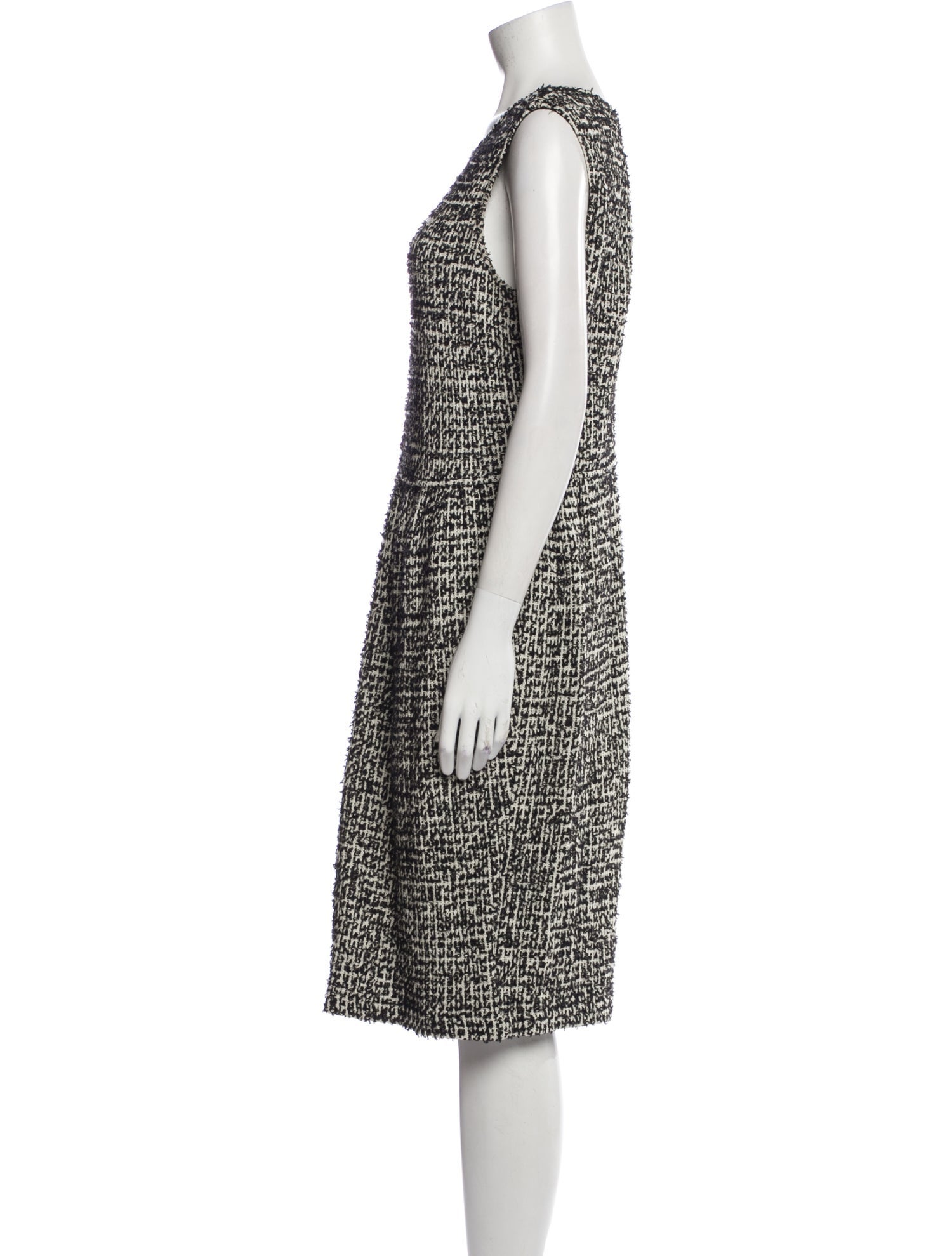 St. John Bateau Neckline Midi Length Dress