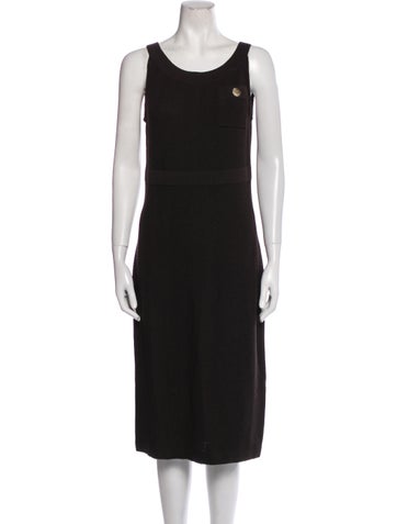 St. John Dresses Scoop Neck Midi Length Dress