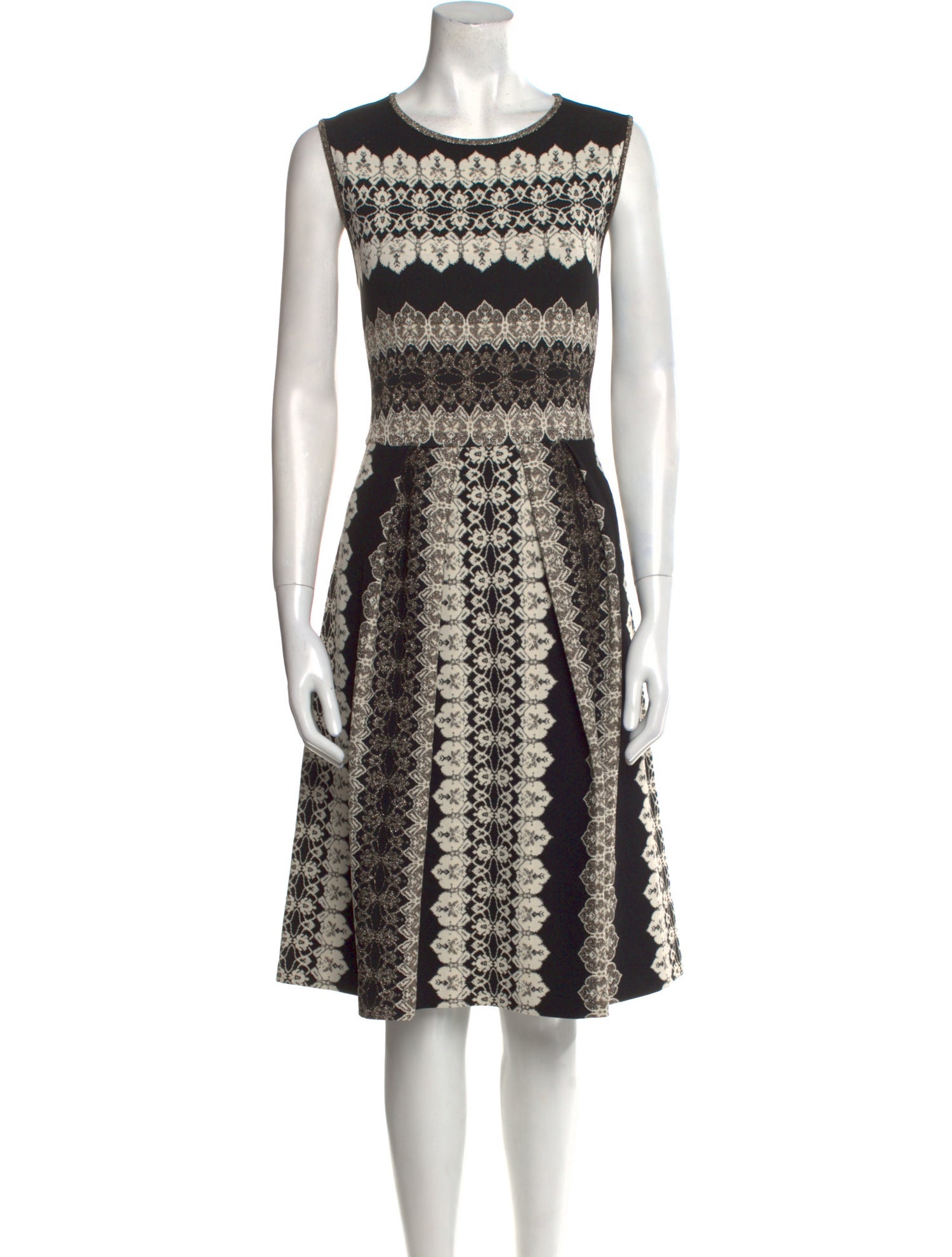 St. John Printed Knee-Length Dress