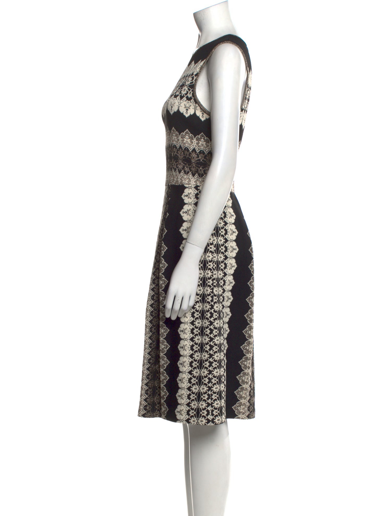 St. John Printed Knee-Length Dress